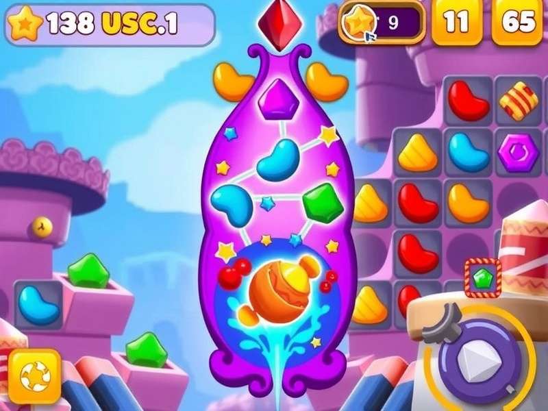 Colorful candies in Indian Candy Splash puzzle game Indian Candy Splash Gameplay Screenshot